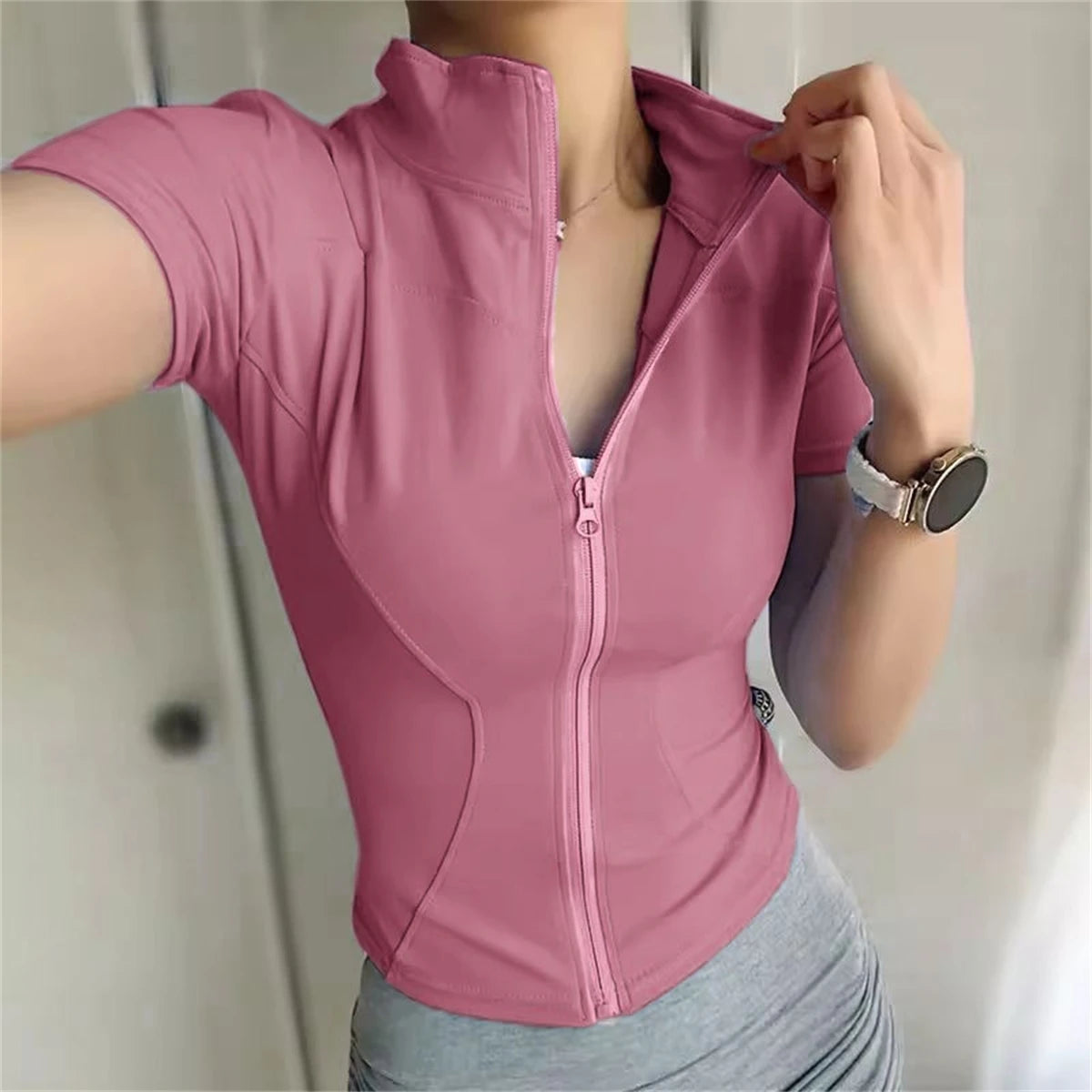 Women Summer Slim Yoga Tops